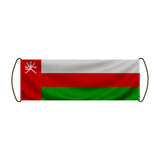 Bannière de défilement oman en polyester à tenir à la main