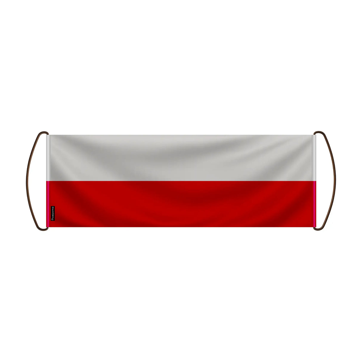 Bannière de défilement pologne en polyester à main