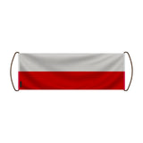 Bannière de défilement pologne en polyester à main