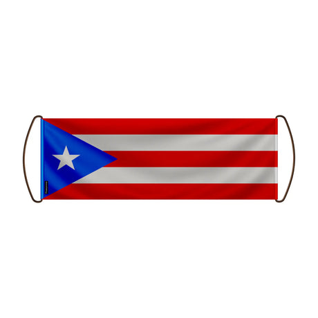 Bannière de défilement porto rico en polyester à main