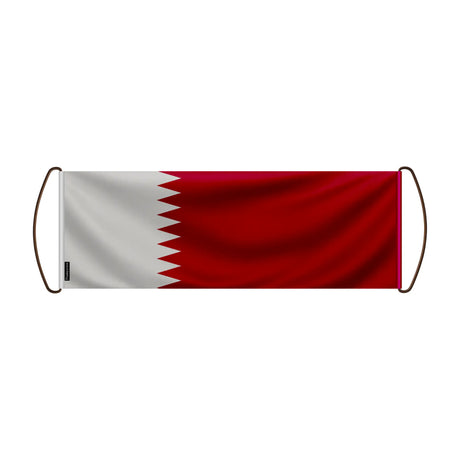 Bannière de défilement qatar en polyester à main