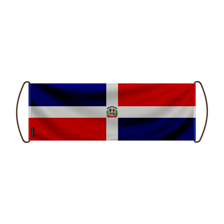 Bannière de défilement république dominicaine polyester
