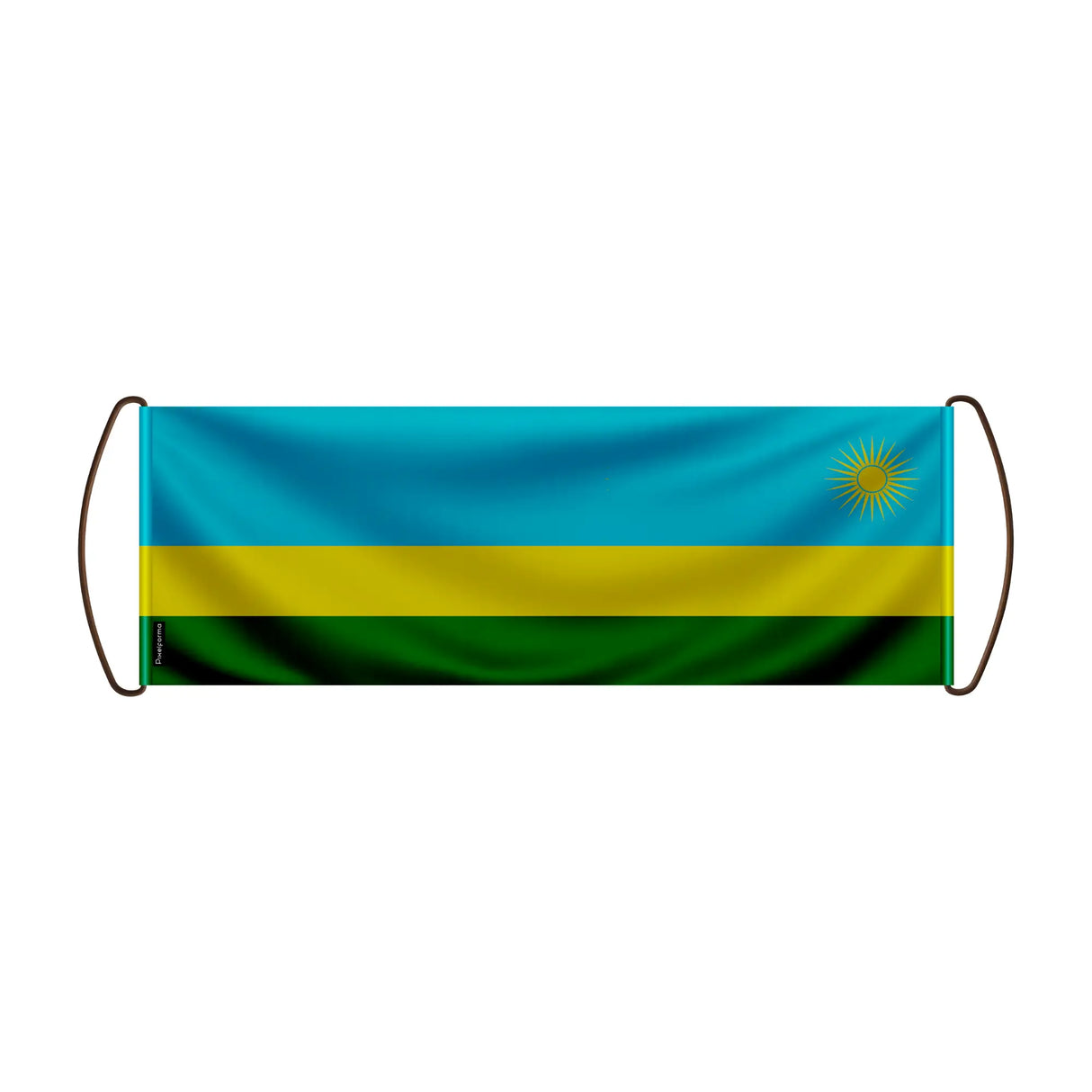 Bannière de défilement rwanda en polyester à main