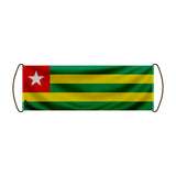 Bannière de défilement togo en polyester à main