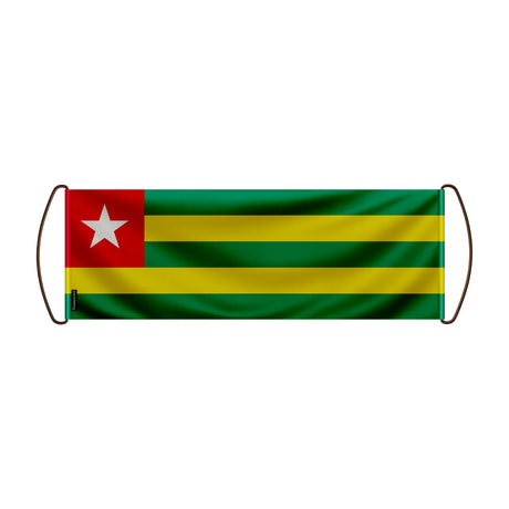 Bannière de défilement togo en polyester à main