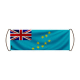 Bannière de défilement tuvalu en polyester à main