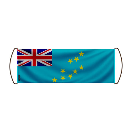 Bannière de défilement tuvalu en polyester à main