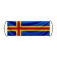 Bannière défilante drapeau åland polyester à main
