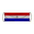 Bannière défilante drapeau paraguay en polyester à main