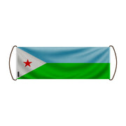 Bannière défilement djibouti en polyester à main