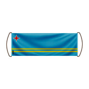 Bannière défilement drapeau aruba polyester à main