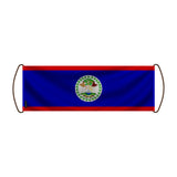Bannière défilement drapeau belize polyester à la main