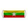 Bannière défilement drapeau birmanie en polyester main