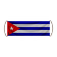 Bannière défilement drapeau cuba en polyester à main