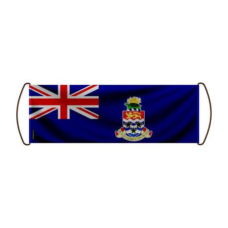 Bannière défilement drapeau îles caïmans polyester main