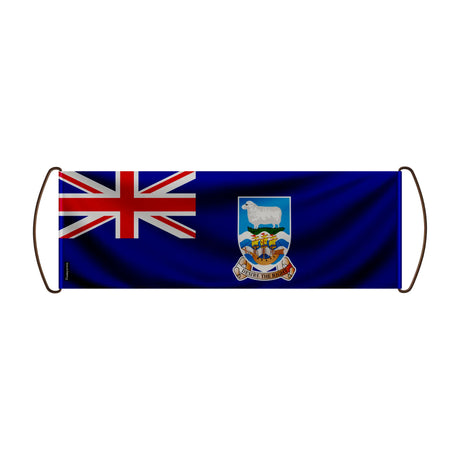 Bannière défilement drapeau îles malouines polyester main