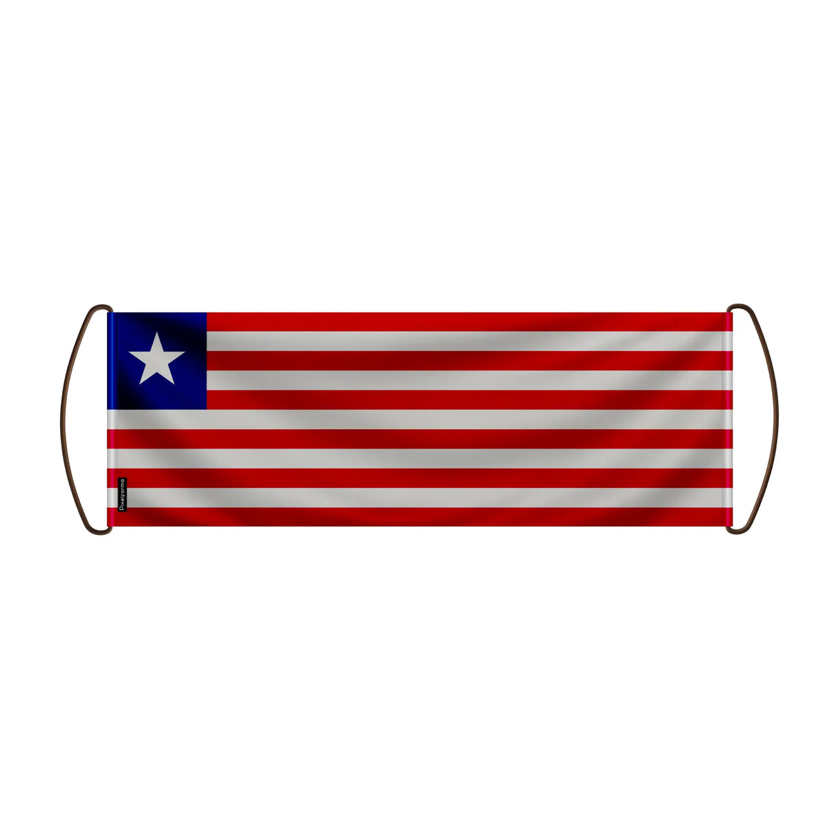 Bannière défilement drapeau liberia en polyester poignée