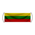 Bannière défilement drapeau lituanie en polyester mains