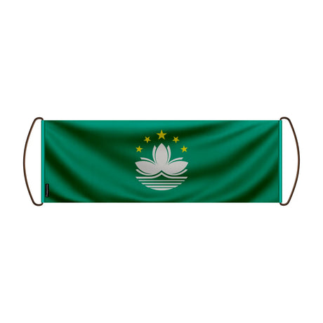 Bannière défilement drapeau macao en polyester festif