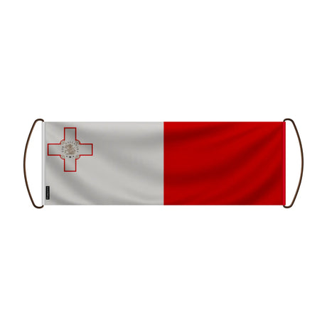 Bannière défilement drapeau malte en polyester durable
