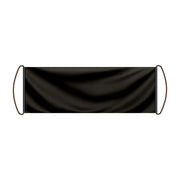 Bannière défilement drapeau noir polyester pour événements
