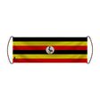 Bannière défilement drapeau ouganda polyester à main