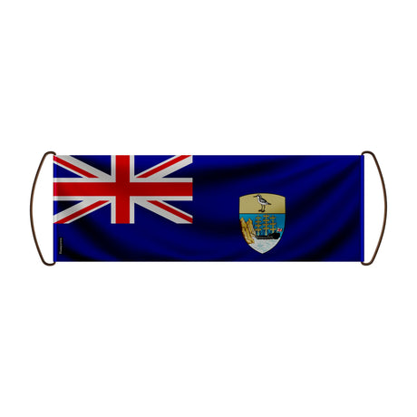 Bannière défilement drapeau sainte-hélène polyester à main