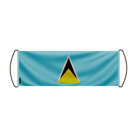 Bannière défilement drapeau sainte-lucie polyester main