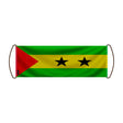 Bannière défilement drapeau sao tomé-et-principe polyester