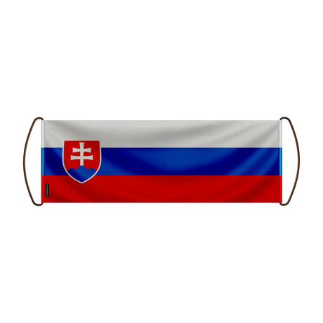 Bannière défilement drapeau slovaquie polyester événements