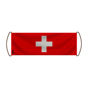 Bannière défilement drapeau suisse en polyester résistant