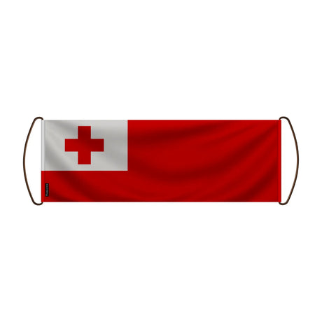 Bannière défilement drapeau tonga en polyester à main