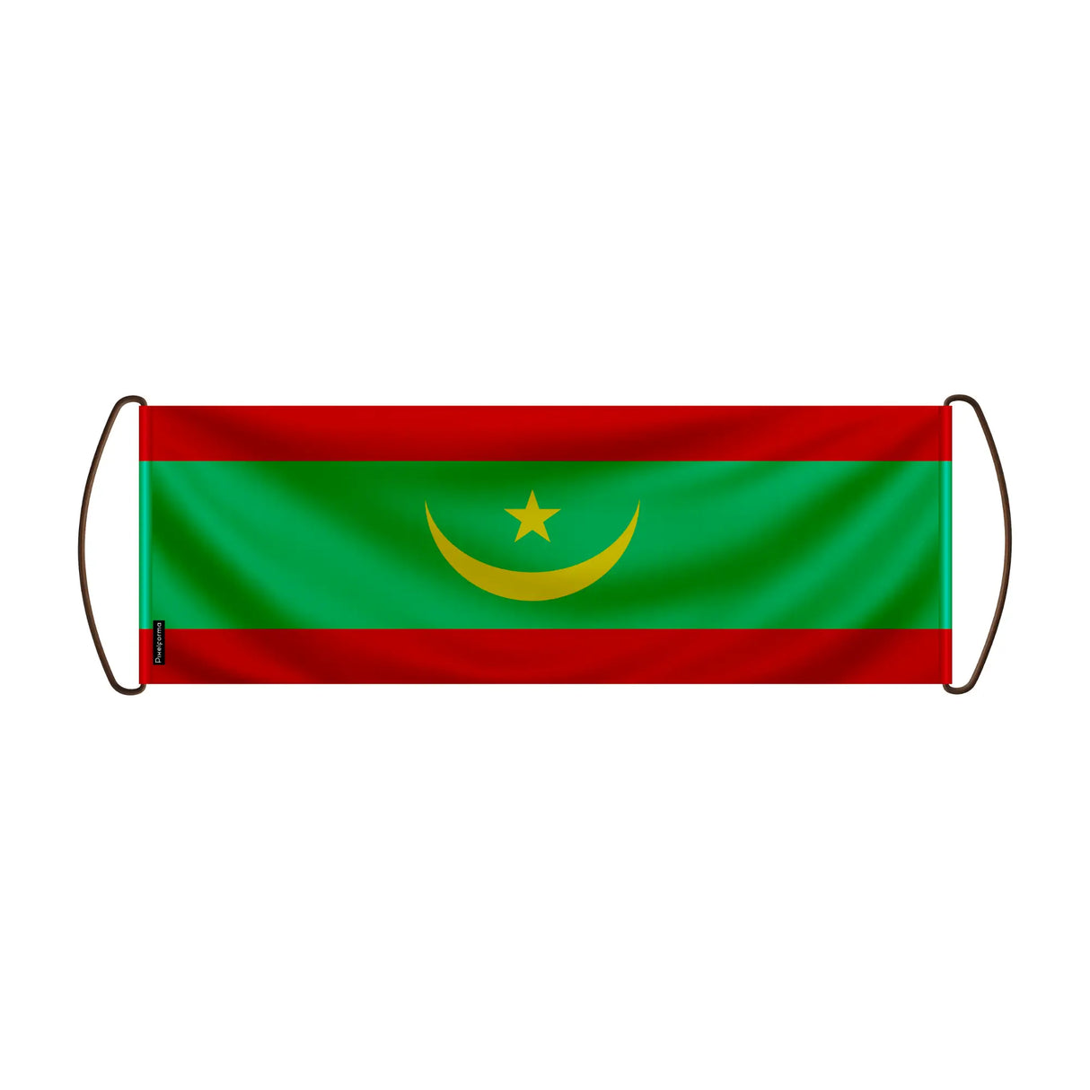 Bannière défilement mauritanie en polyester à main