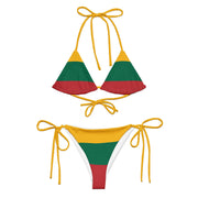 Bikini à cordon drapeau lituanie cordon recyclé orné