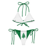 Bikini à cordon île norfolk motif drapeau tissu recyclé