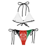 Bikini drapeau afghanistan à cordon recyclé imprimé