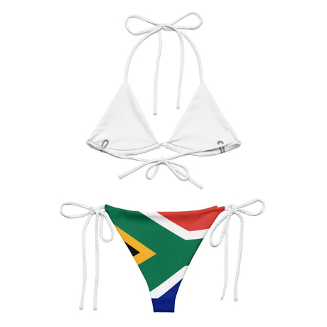 Bikini drapeau afrique du sud cordon recyclé orné