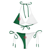 Bikini drapeau algérie cordon recyclé impression all over