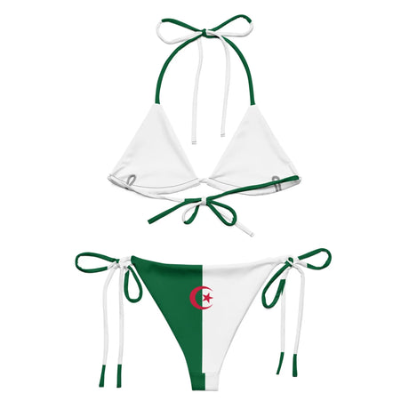 Bikini drapeau algérie cordon recyclé impression all over