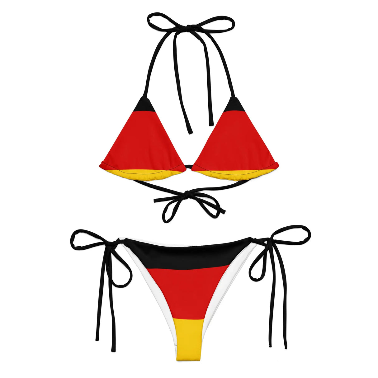Bikini drapeau allemagne à cordon recyclé orné confortable
