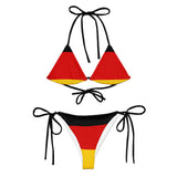 Bikini drapeau allemagne à cordon recyclé orné confortable