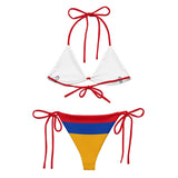 Bikini drapeau arménie cordon recyclé orné confortable