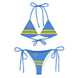 Bikini drapeau aruba cordon recyclé orné protection uv