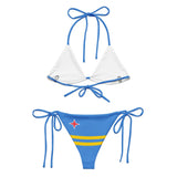 Bikini drapeau aruba cordon recyclé orné protection uv