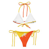Bikini drapeau bhoutan cordon recyclé impression all over