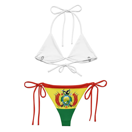 Bikini drapeau bolivie tissu recyclé impression all over
