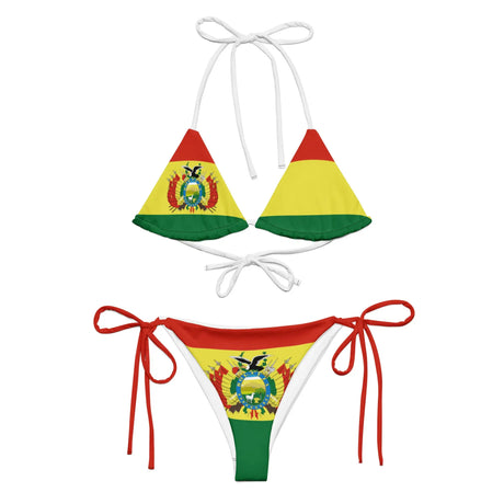 Bikini drapeau bolivie tissu recyclé impression all over