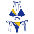 Bikini drapeau bosnie-herzégovine cordon recyclé orné