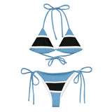 Bikini drapeau botswana cordon recyclé orné impression all over