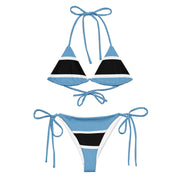 Bikini drapeau botswana cordon recyclé orné impression all over
